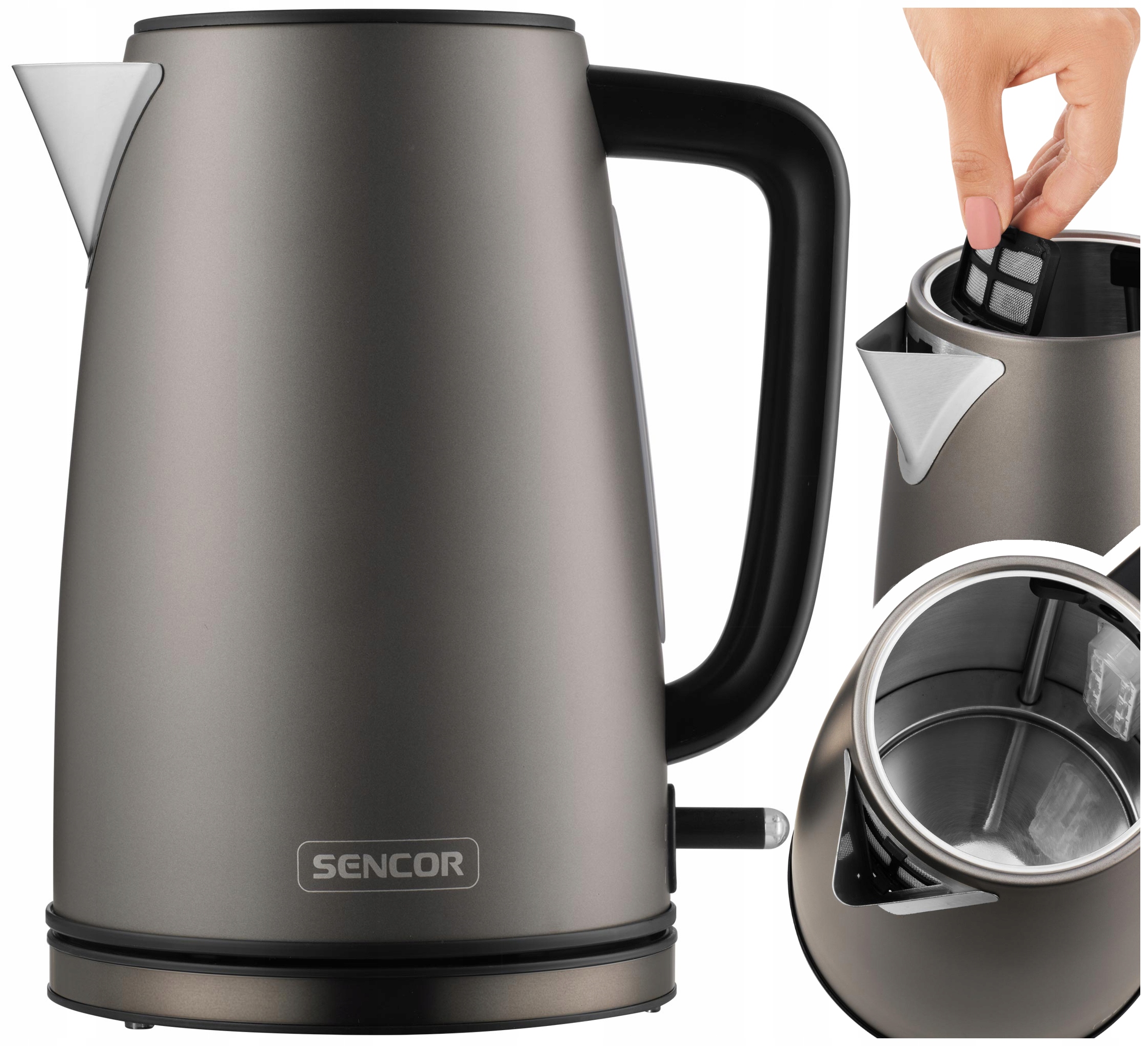 Czajnik Elektryczny Bezprzewodowy 1,7 L Sencor 2200 W Z Filtrem Grafitowy