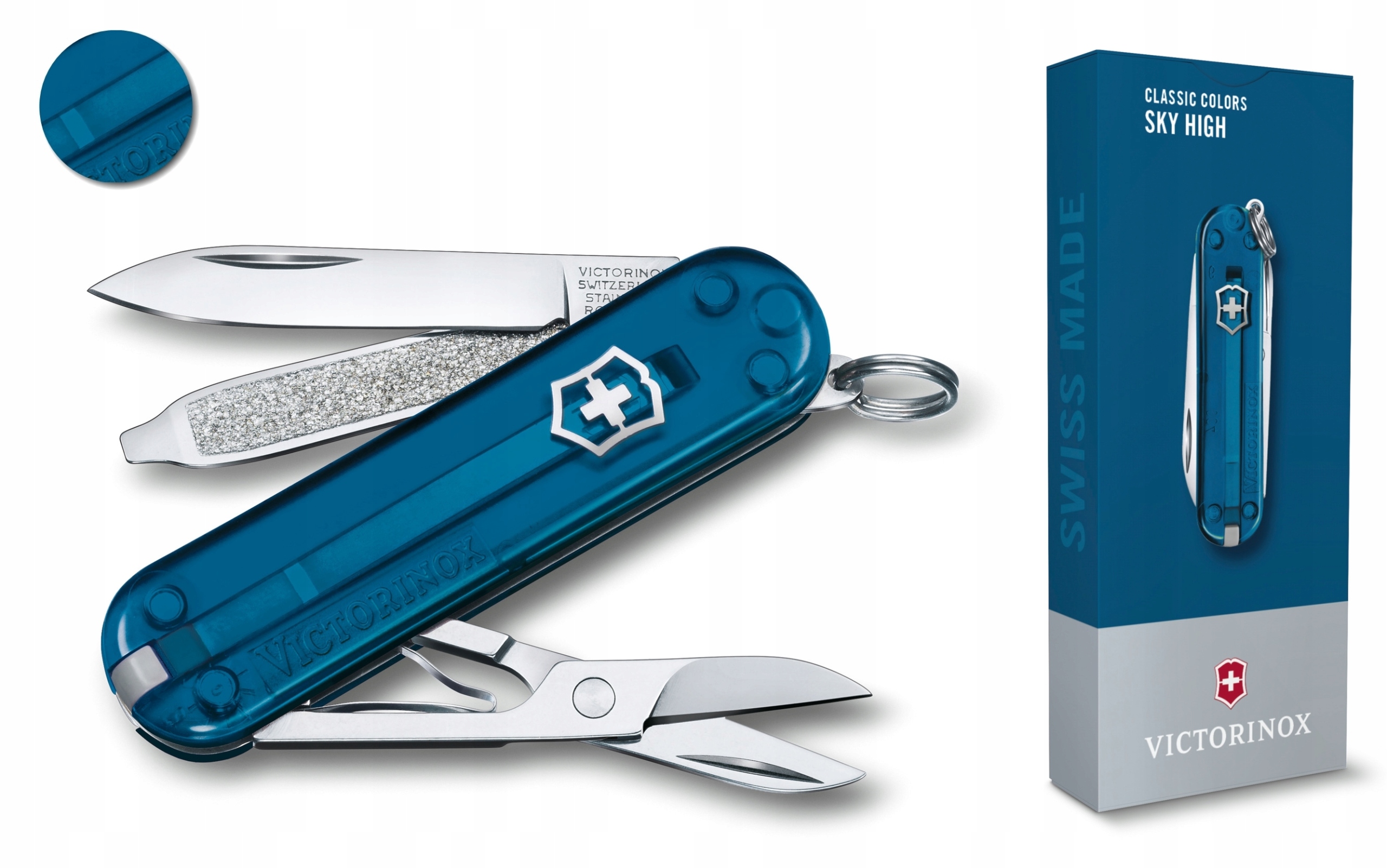 Victorinox Classic Sd Sky High – 7 funkcí, 58 mm, průhledný