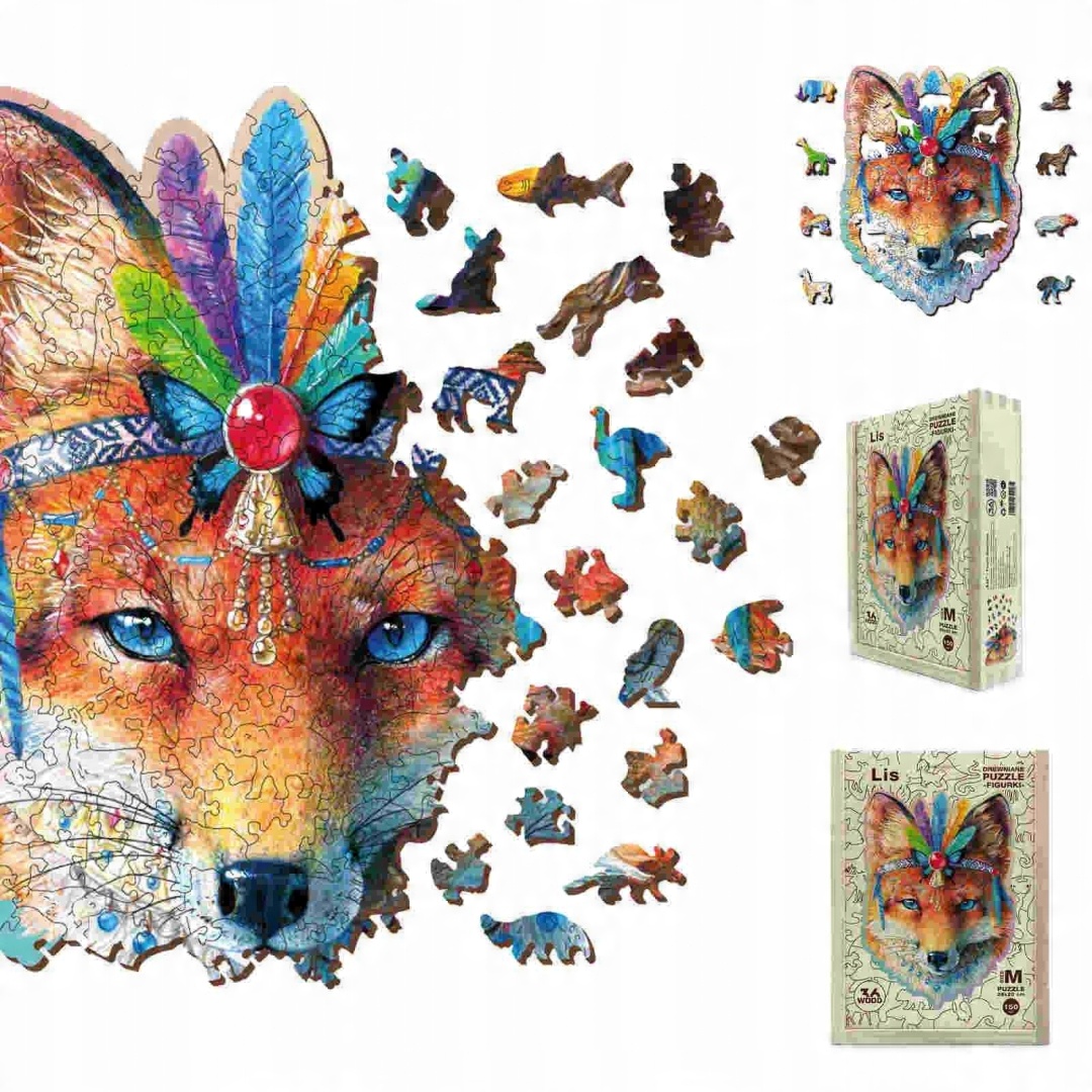 

Puzzle drewniane układanki Premium Lis