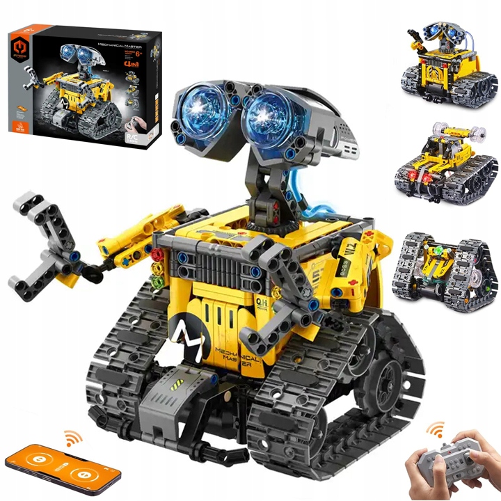 KLOCKI ROBOT ZDALNIE STEROWANY ZABAWKA 4W1 672EL DO PROGRAMOWANIA