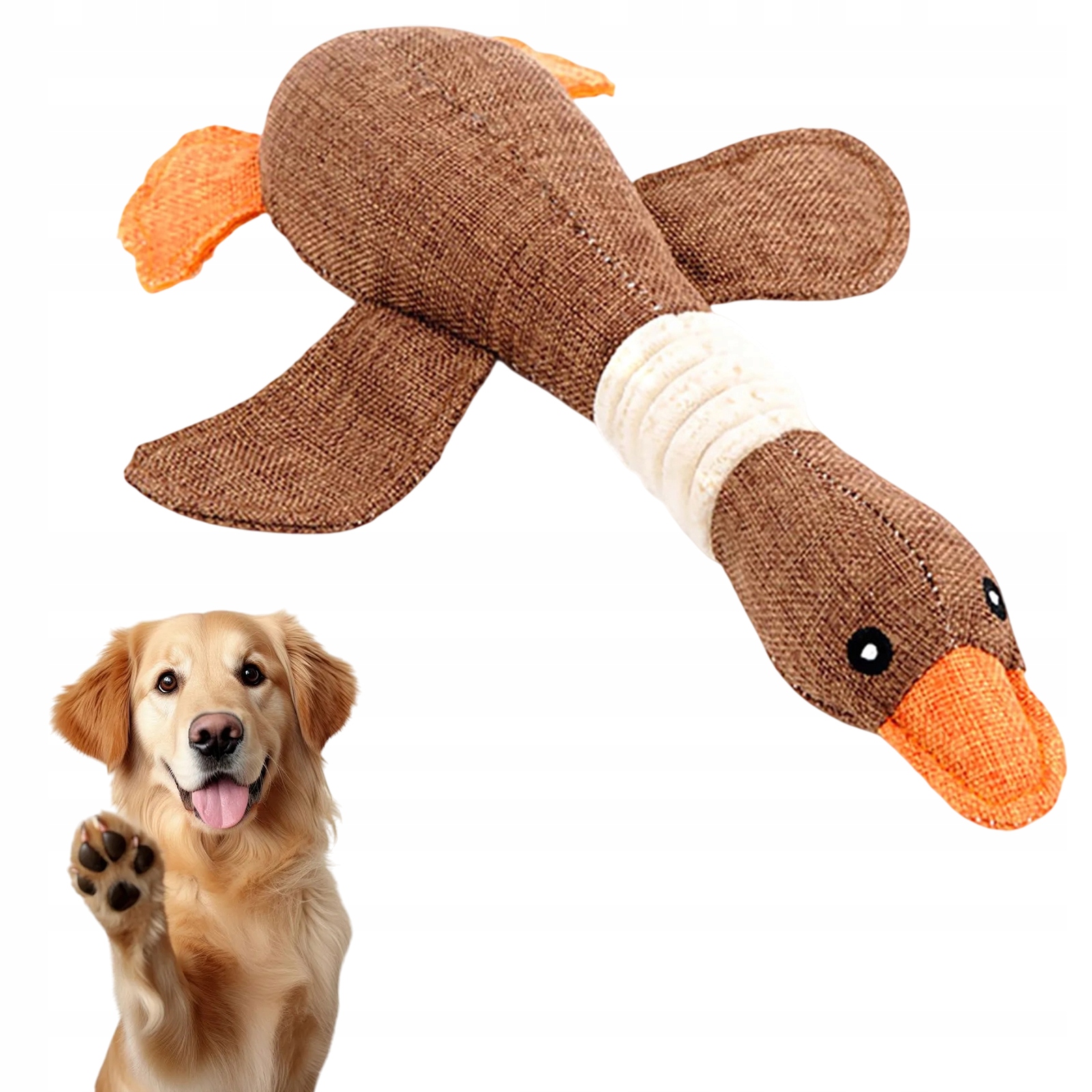 Levně Odolná Hračka Pro Psy Pro Malé A Střední Plyšové Kousátko, Hnědá Barva