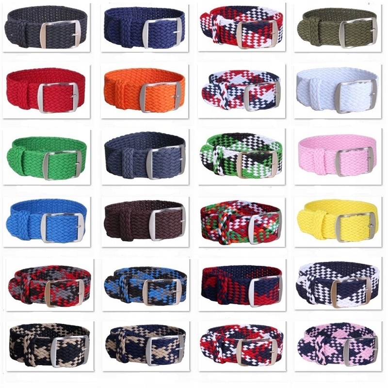 Pasek do zegarka jednoczęściowy perlon nylonowy 20 mm biały wodoodporny Marka inny