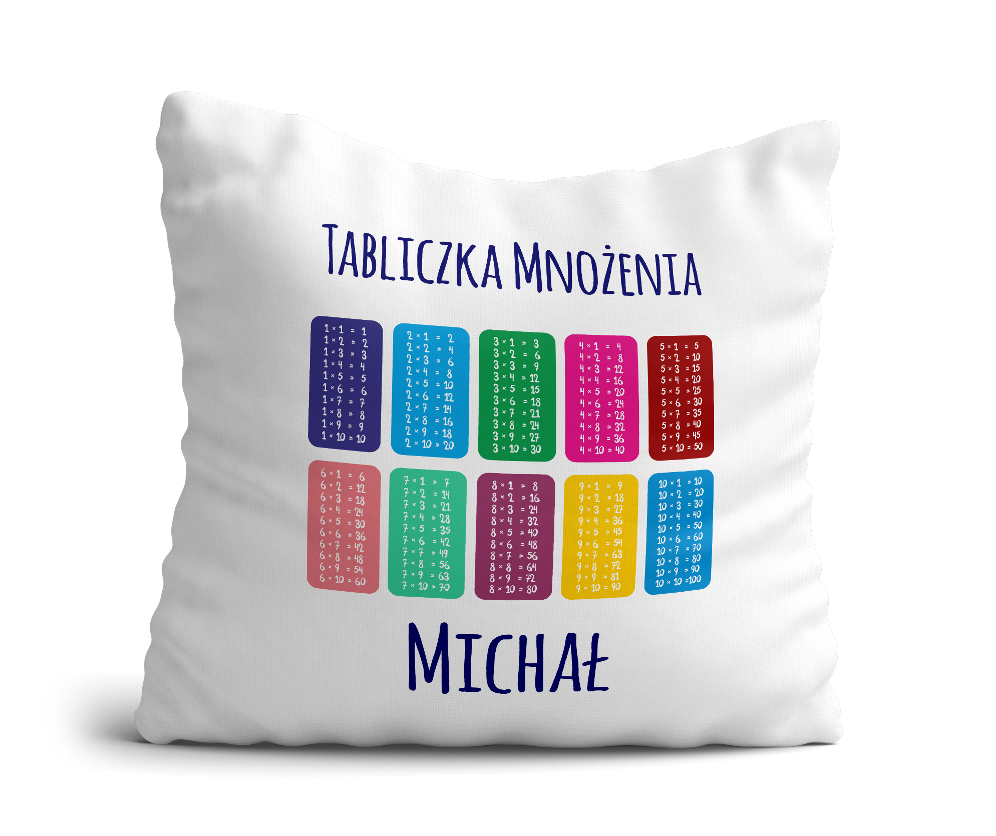 

Poduszka z Tabliczka Mnożenia Imię