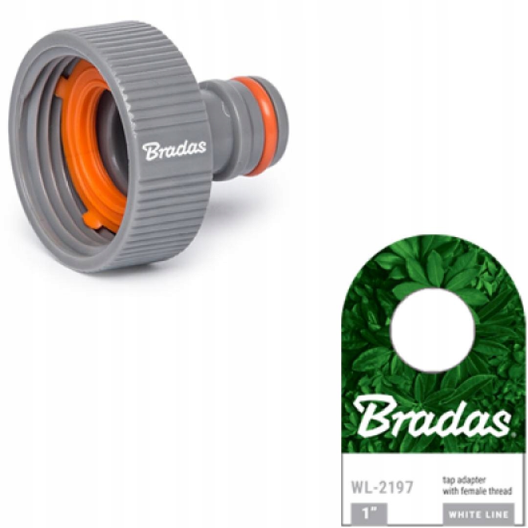 Przyłącze na kran 1" z gwintem wewnętrznym, do ogrodu BRADAS WL-2197 WHITE