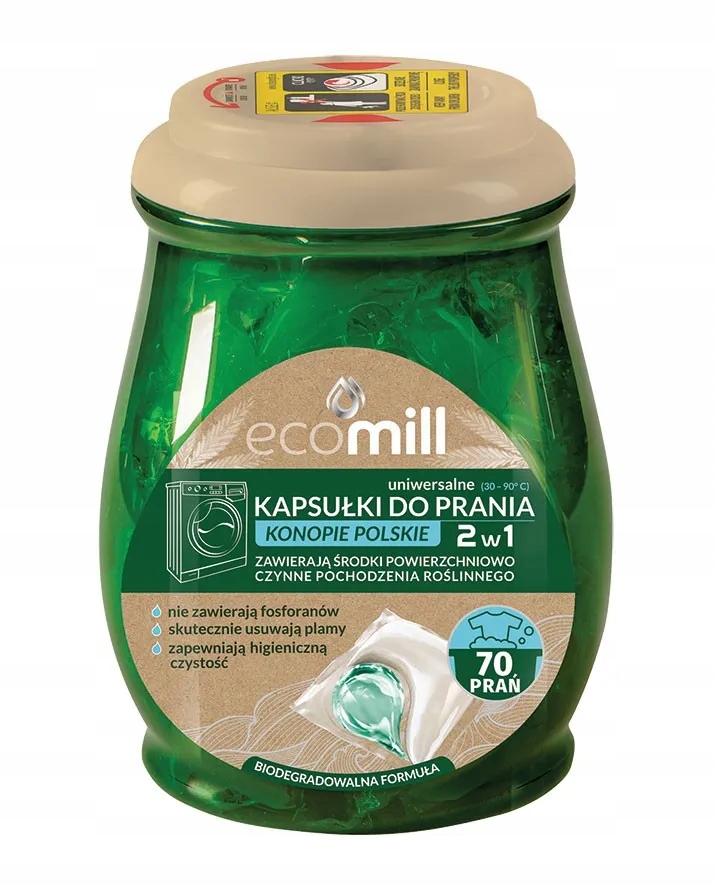 

MILL Eco Uniwersalne kapsułki do prania 2w1, 70szt