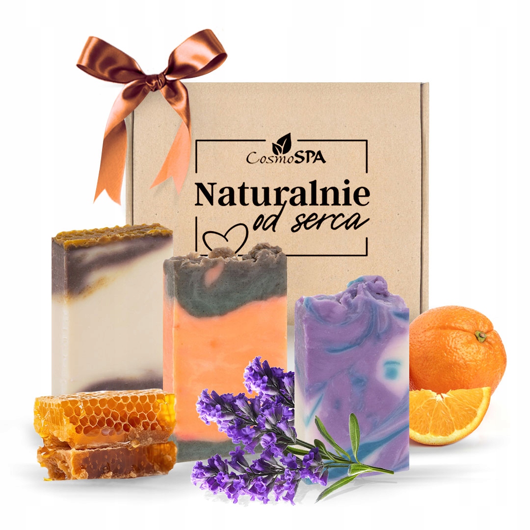 ZESTAW BOX NATURALNYCH MYDEŁ RZEMIEŚLNICZYCH mi LAWENDA POMARAŃCZ