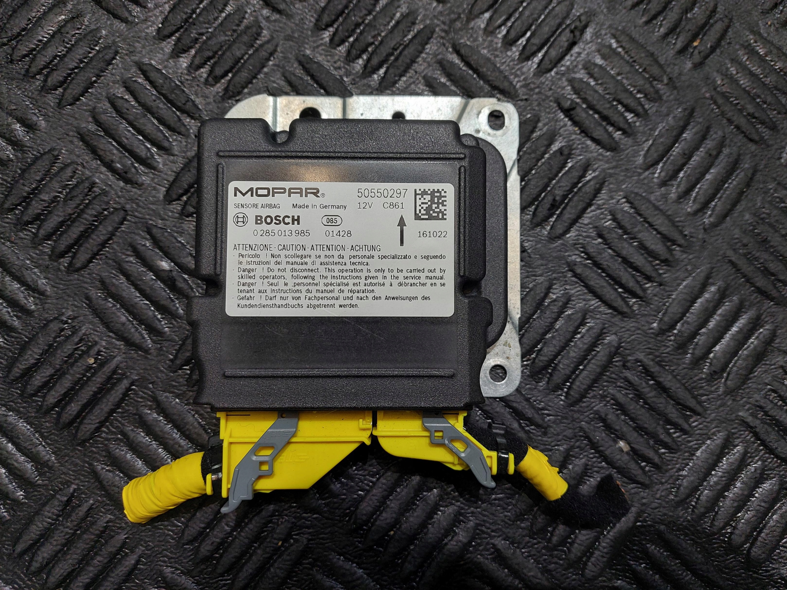 module control unit airbag 0285013985 50550297 ALFA ROMEO GIULIA 2.2 D M-JET