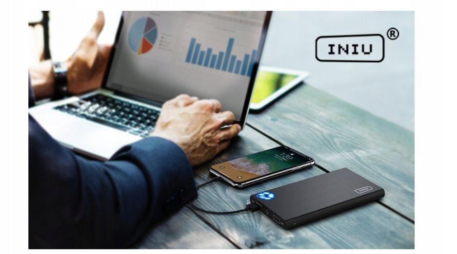 Iniu Ładowarka Przenośna Power Bank USB C 10000mAh — miniatura 14