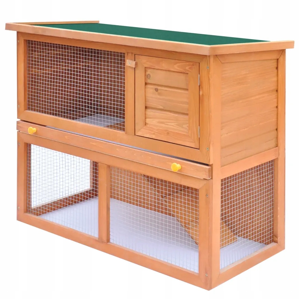 Levně Klec pro králíky 90x45x80 cm, zelená