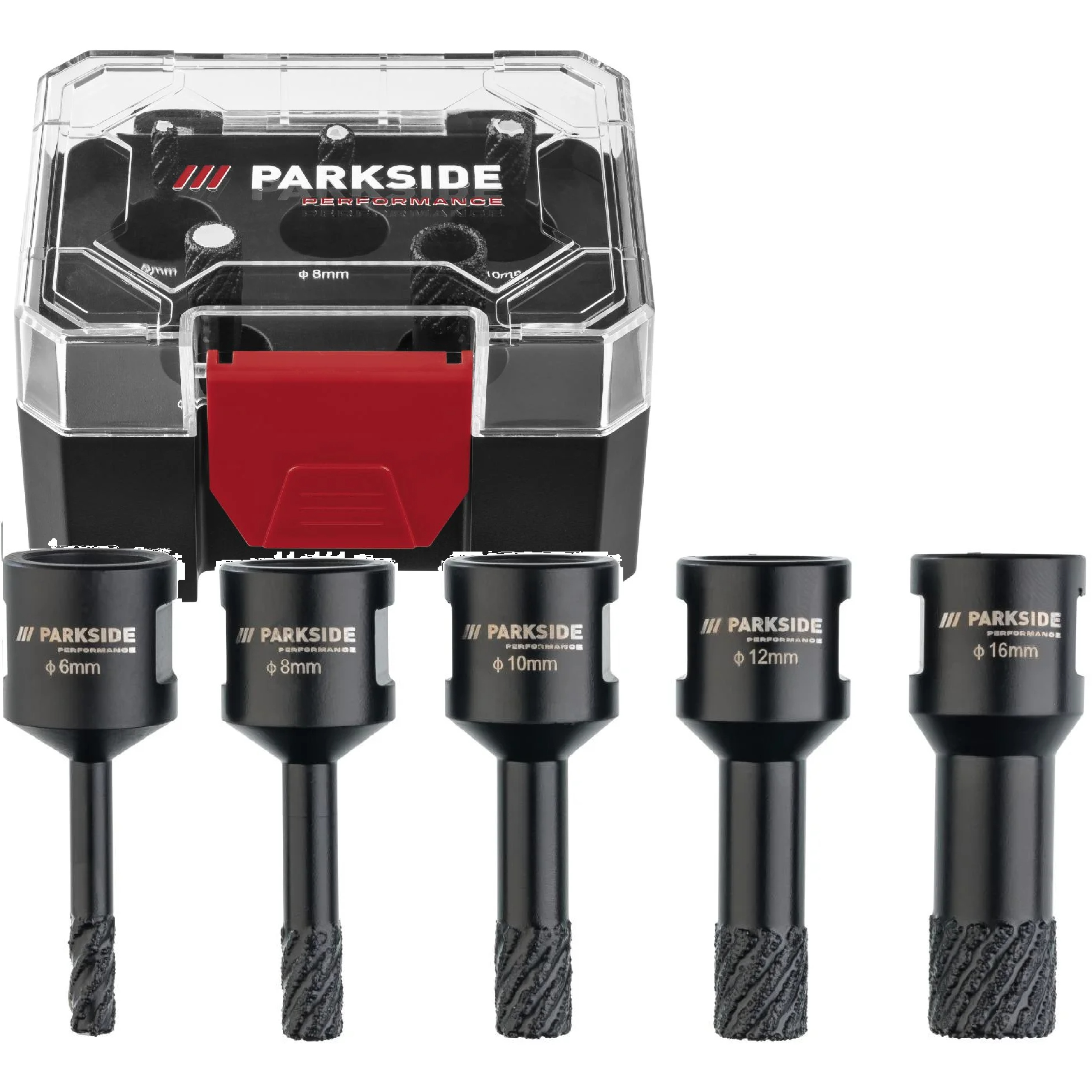 Parkside Wiertła diamentowe do szlifierek kątowych M14 5szt. 6/8/10/12/16mm