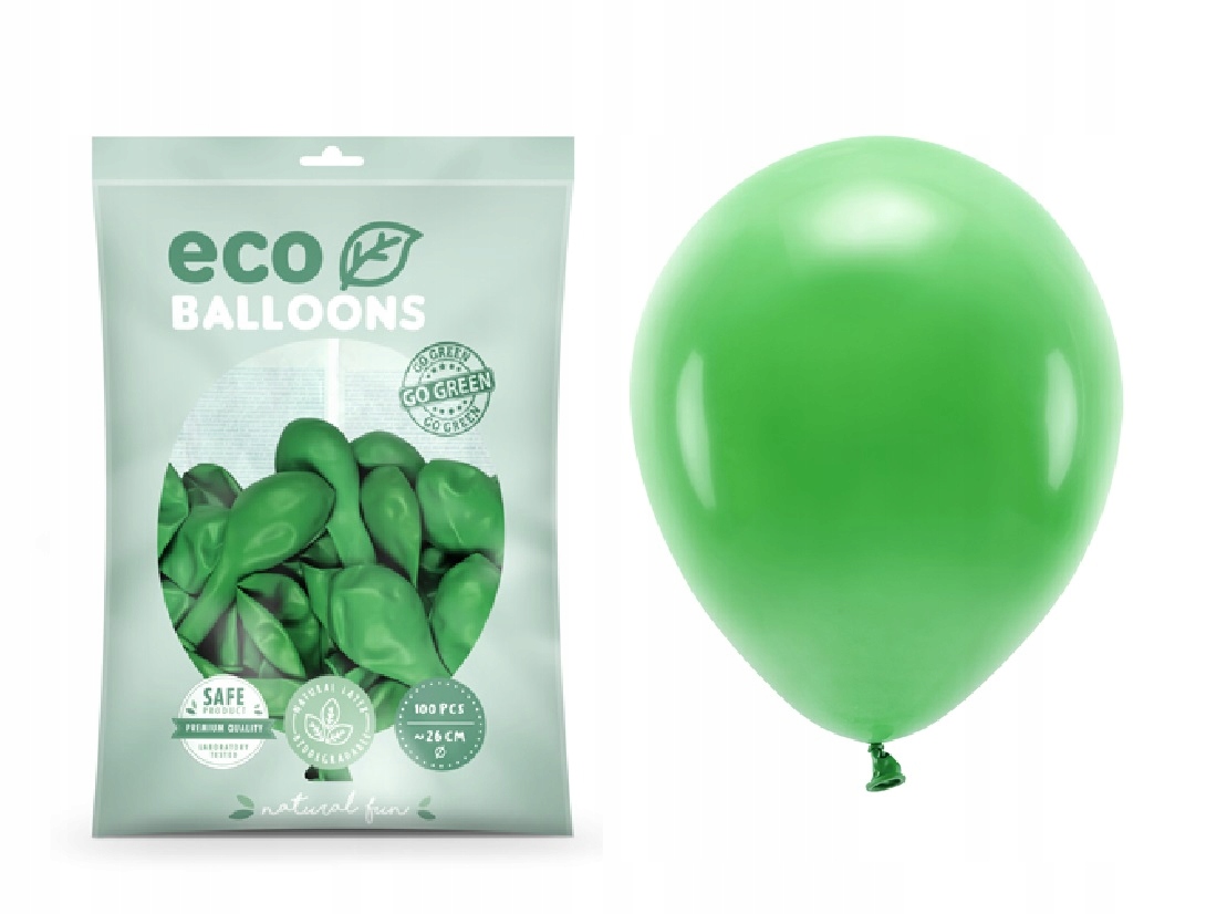 

Balony Eco 26cm zielona trawa 100 szt Ekologiczne