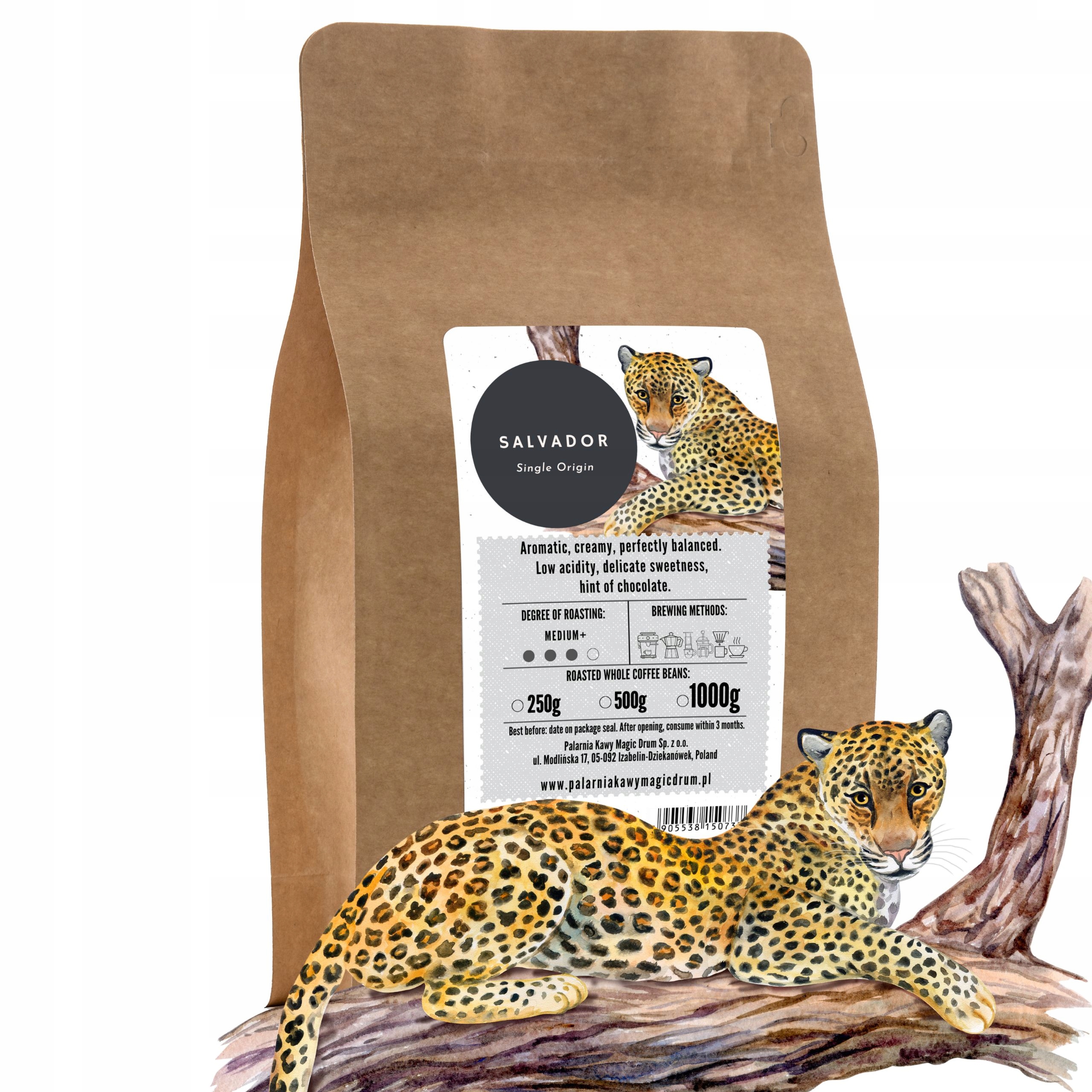 Levně Káva zrnková Salvador 1 kg, čerstvě pražená arabica