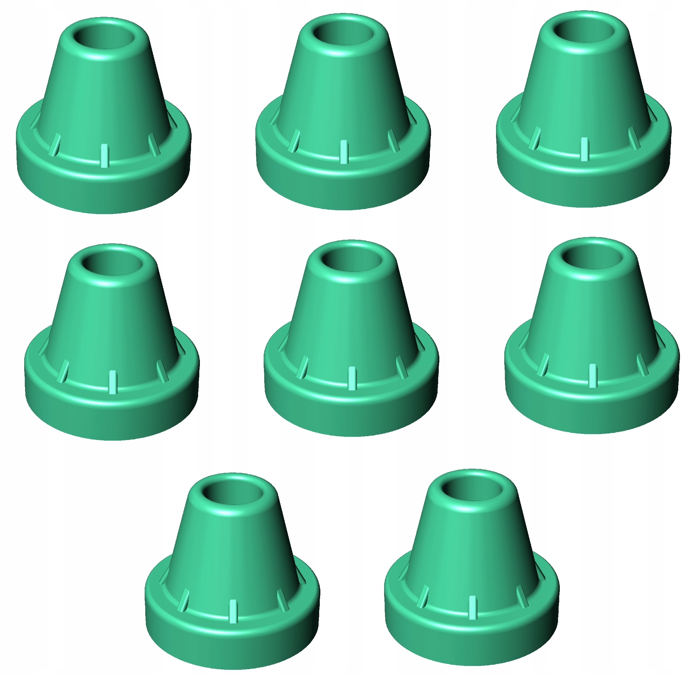 8x Nasadka 13 mm Końcówka Pod Laskę Rehabilitacyjną Nakładka Gumowa Guma