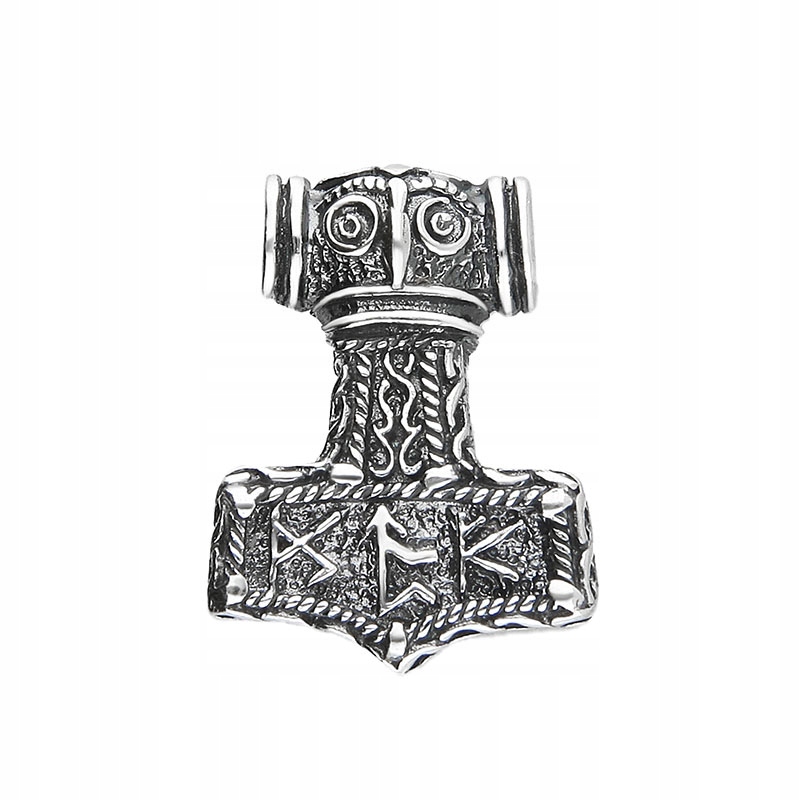 Talisman Amulet Kladivo Thora Runy Stříbro 925