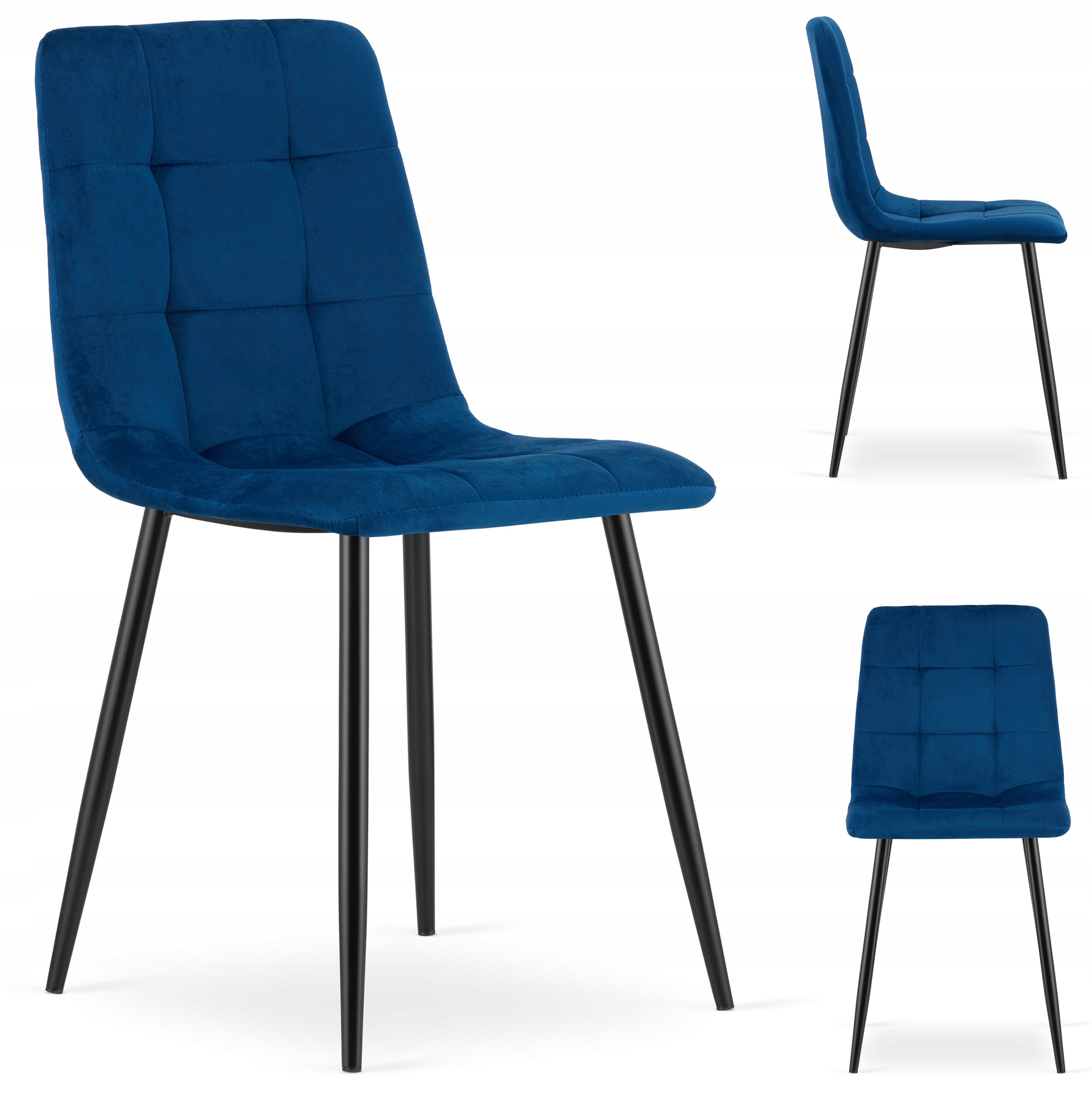 Krzesło Tapicerowane Welurowe Velvet Do Salonu Kuchni Jadalni Cube