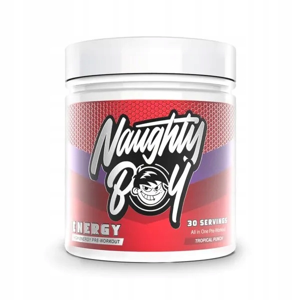 Naughty Boy předtréninkovka, Energy, Tropical Punch, prášek 390 g
