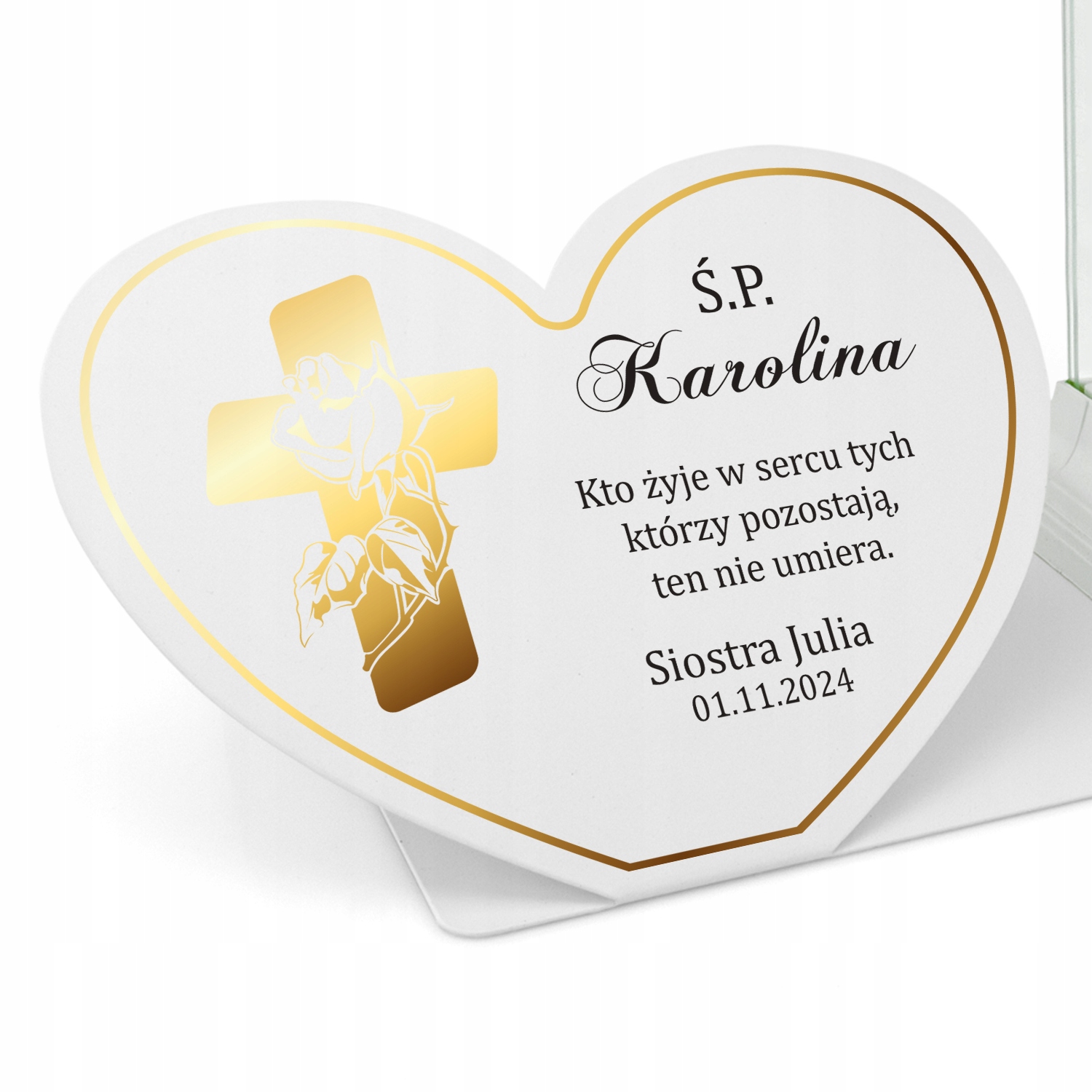 PERSONALIZOWANA PODSTAWKA NA GRÓB ZE ZNICZEM STATUETKA NA NAGROBEK XXL EAN (GTIN) 5904181000857