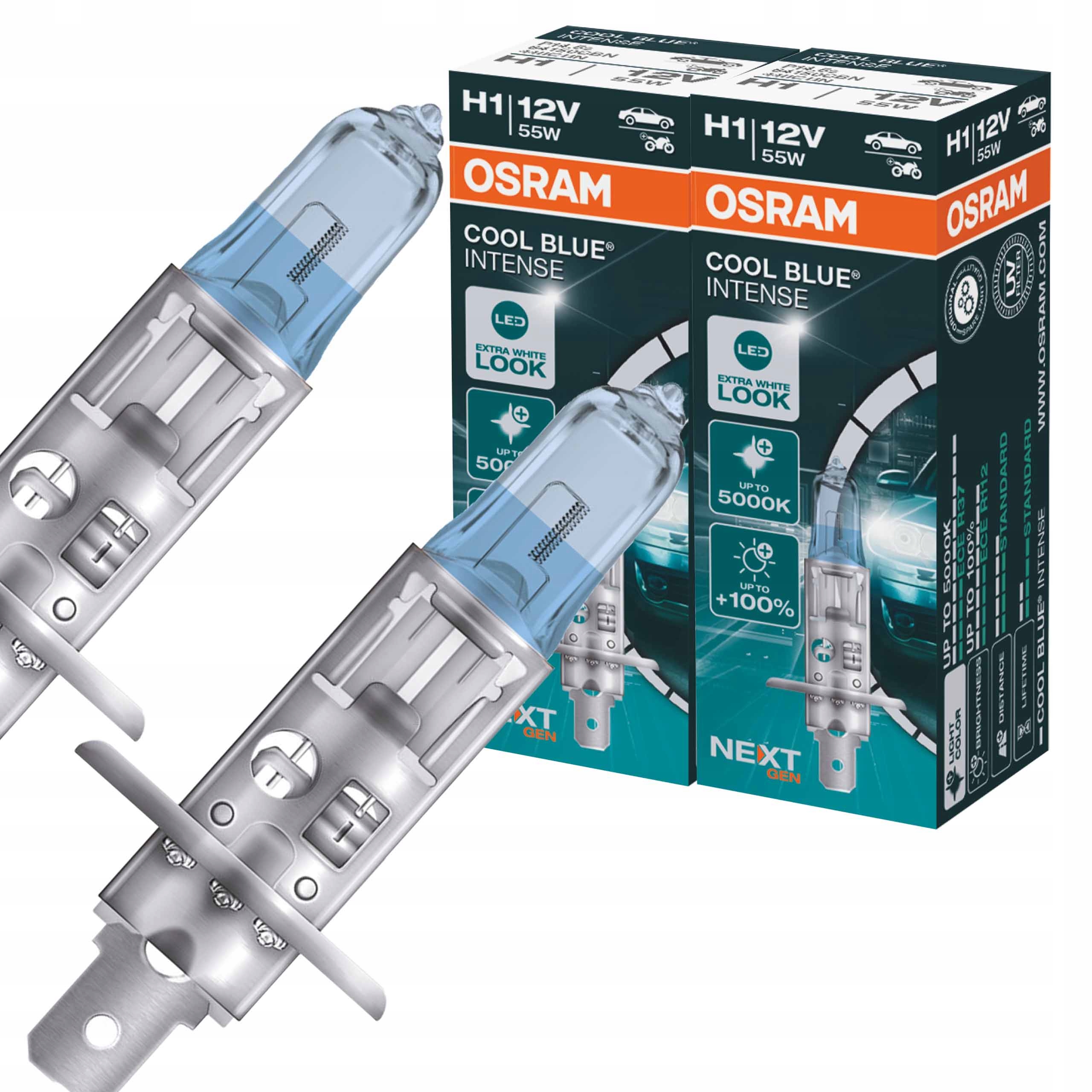

2X Osram Żarówka H1 12V 55W P43 Coolblue Nextgen