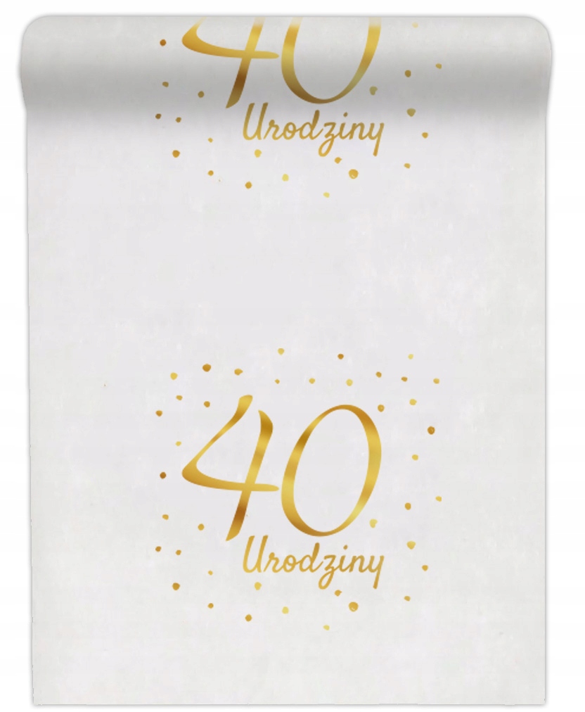 

Bieżnik 40 Urodziny ozdobny na stół czterdziestka