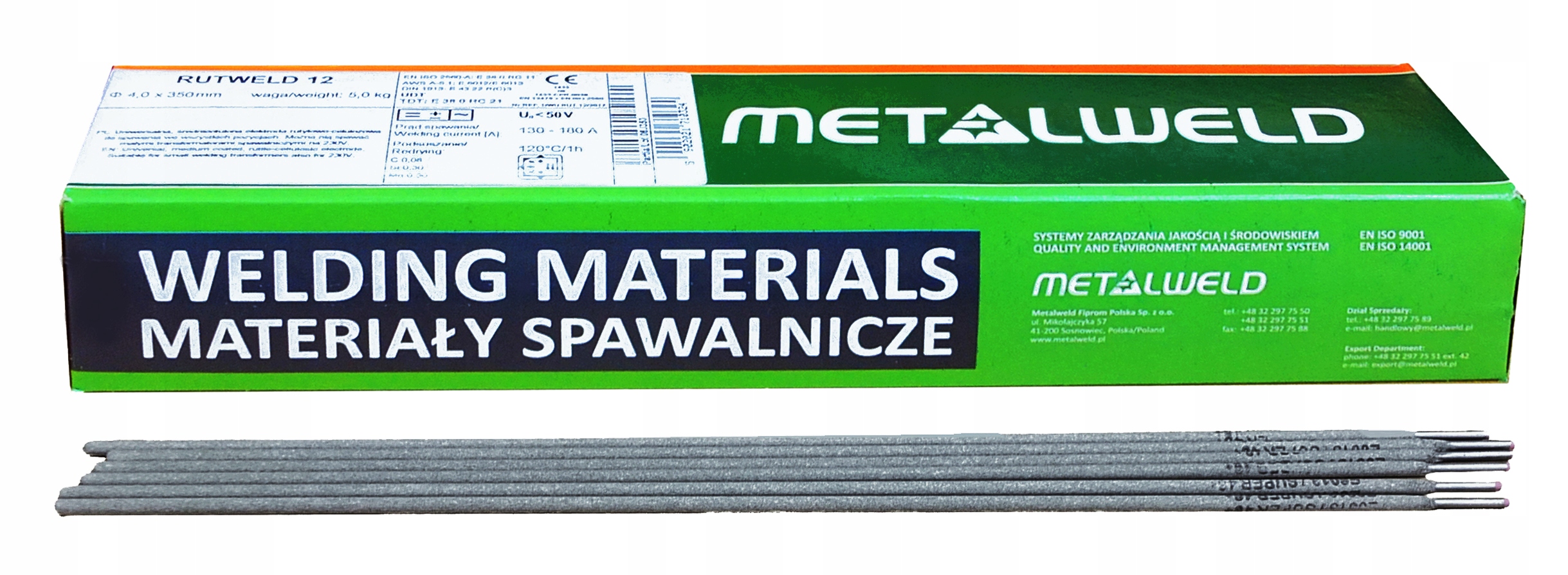 

Elektrody 6012/6013 Metalweld Rutweld 12 Ø3,2; 5kg