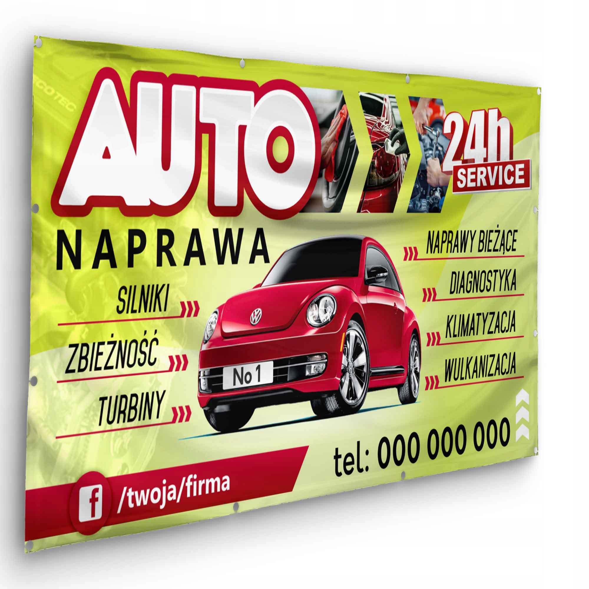 Baner Reklamowy, Banery Reklamowe 2x1 Auto Naprawa