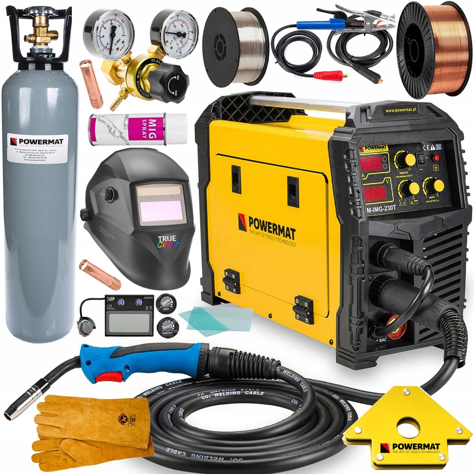

Spawarka Migomat Mig Mag Tig 230A 3w1 Zestaw Pm