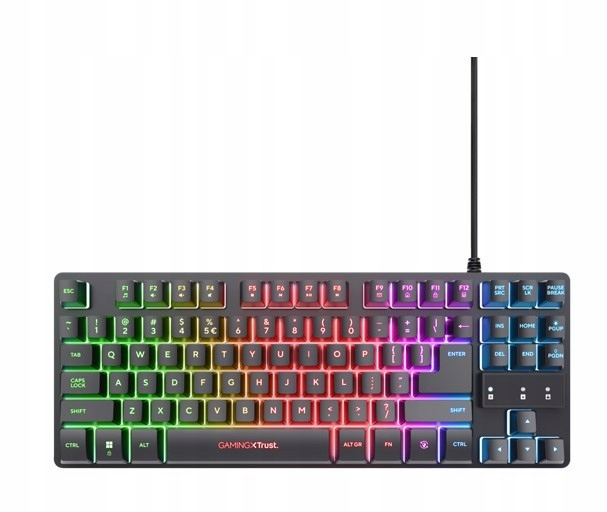 Trust Podsvícená herní klávesnice Gtx 833 Thado Tkl černá
