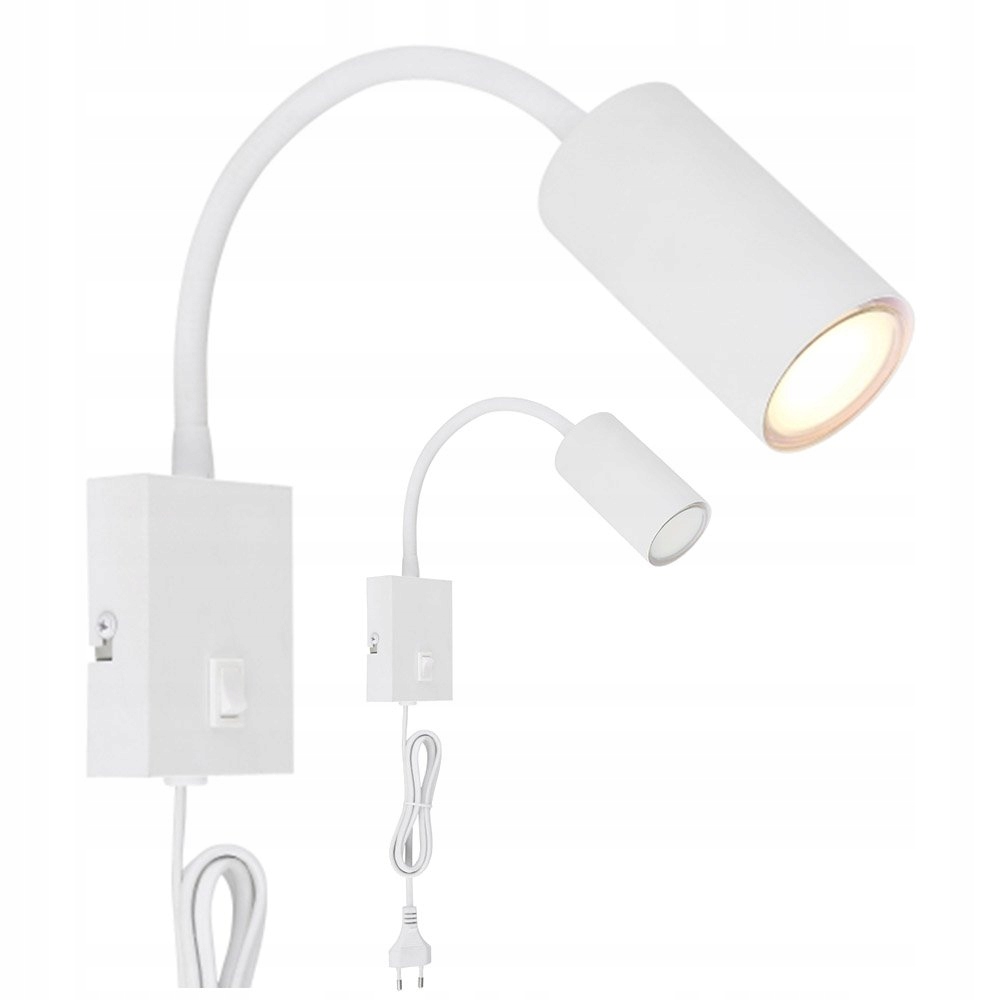 Nástěnné svítidlo Robby s vypínačem, bílý kov Globo Lighting
