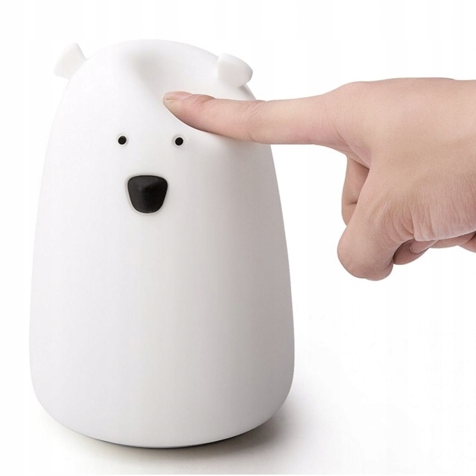 RABBIT&FRIEND LAMPKA MIŚ SILIKONOWA BIAŁA 16CM Marka inna marka