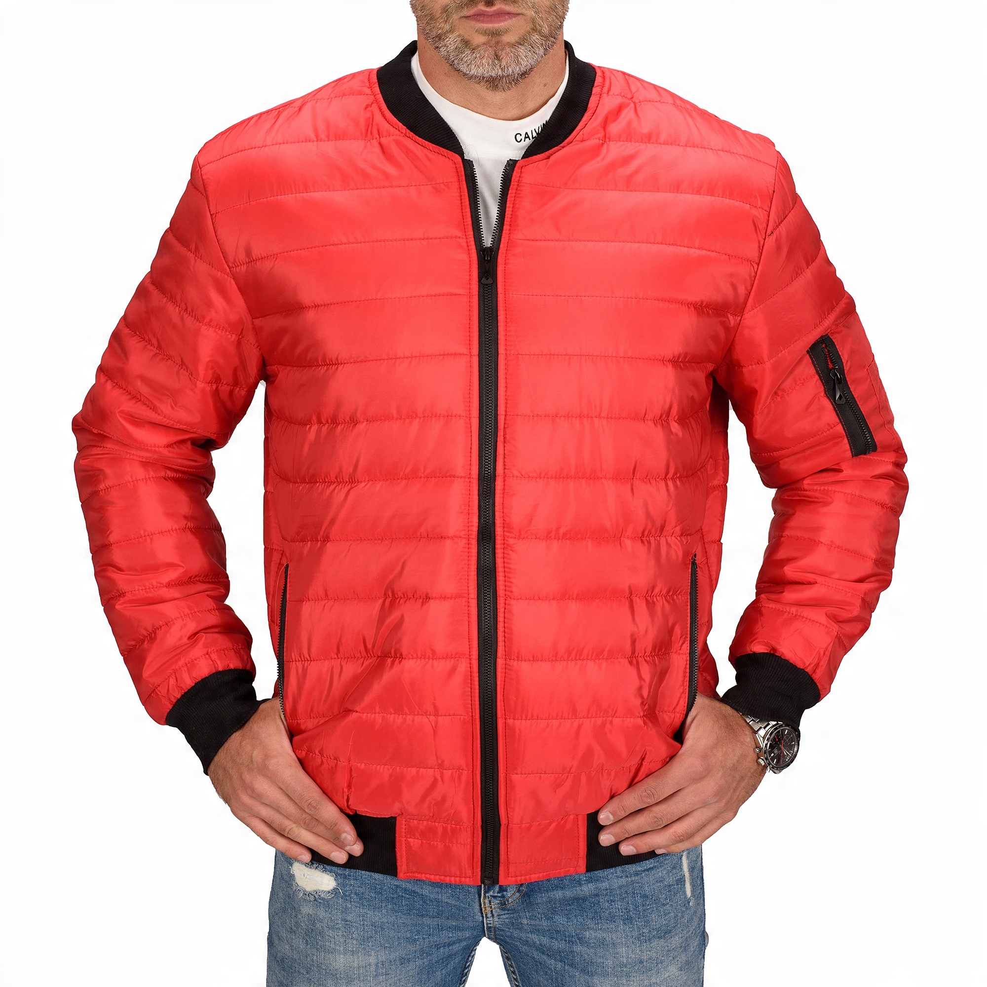 

KR02 roz XXL Kurtka Męska Bomber Jacket Pikowana