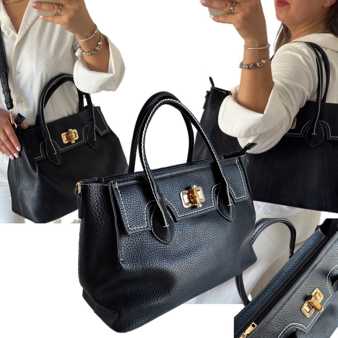 Dámská Kabelka Dárek Na Velikonoce Bestini Paris Shopper Černá Velká