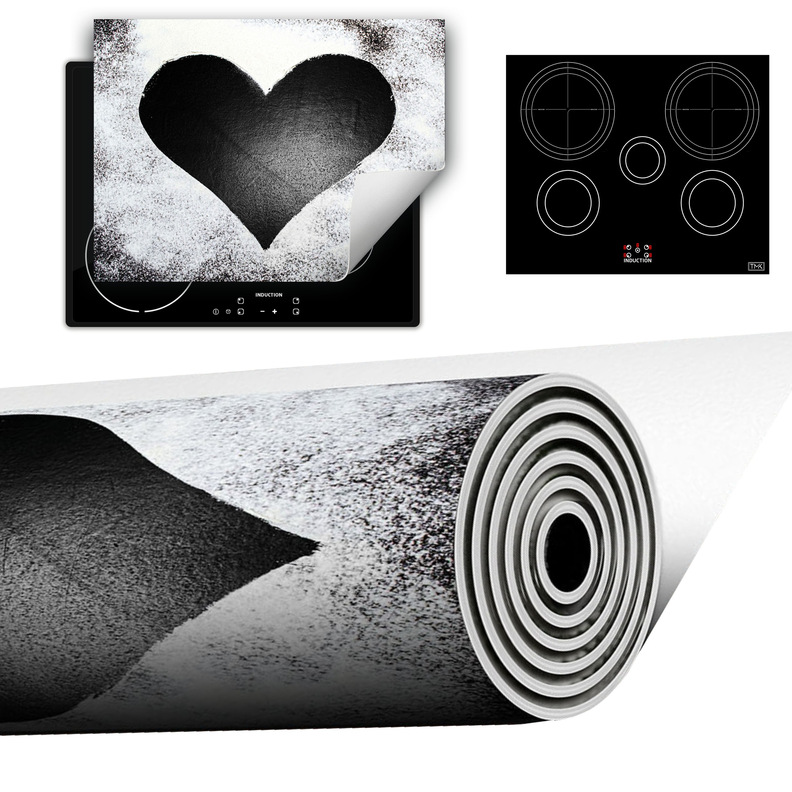 Vinylová Podložka Do Kuchyně Více Místa 70x52 srdce