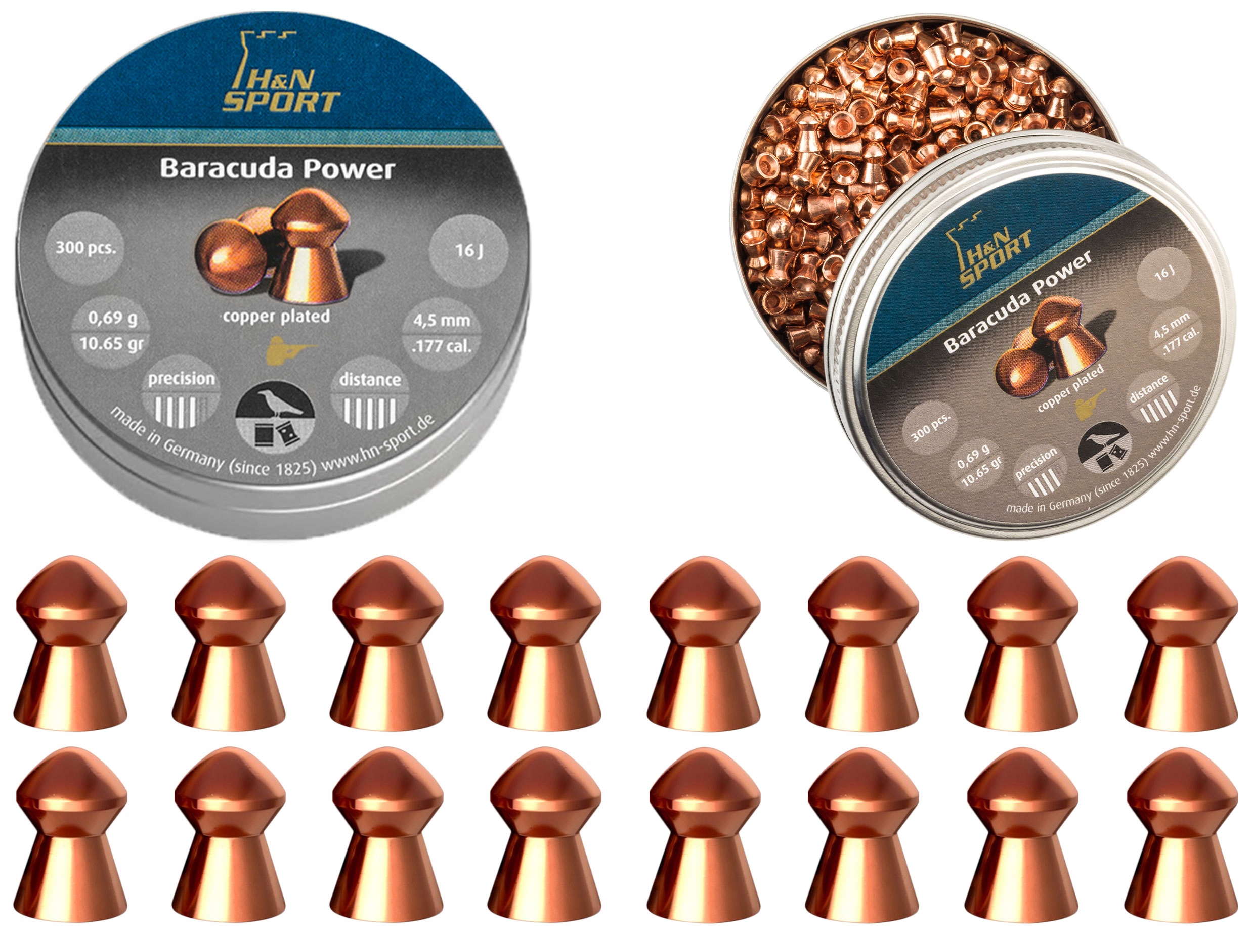 

Śrut diabolo H&n Baracuda Power 4,5 mm 300 szt