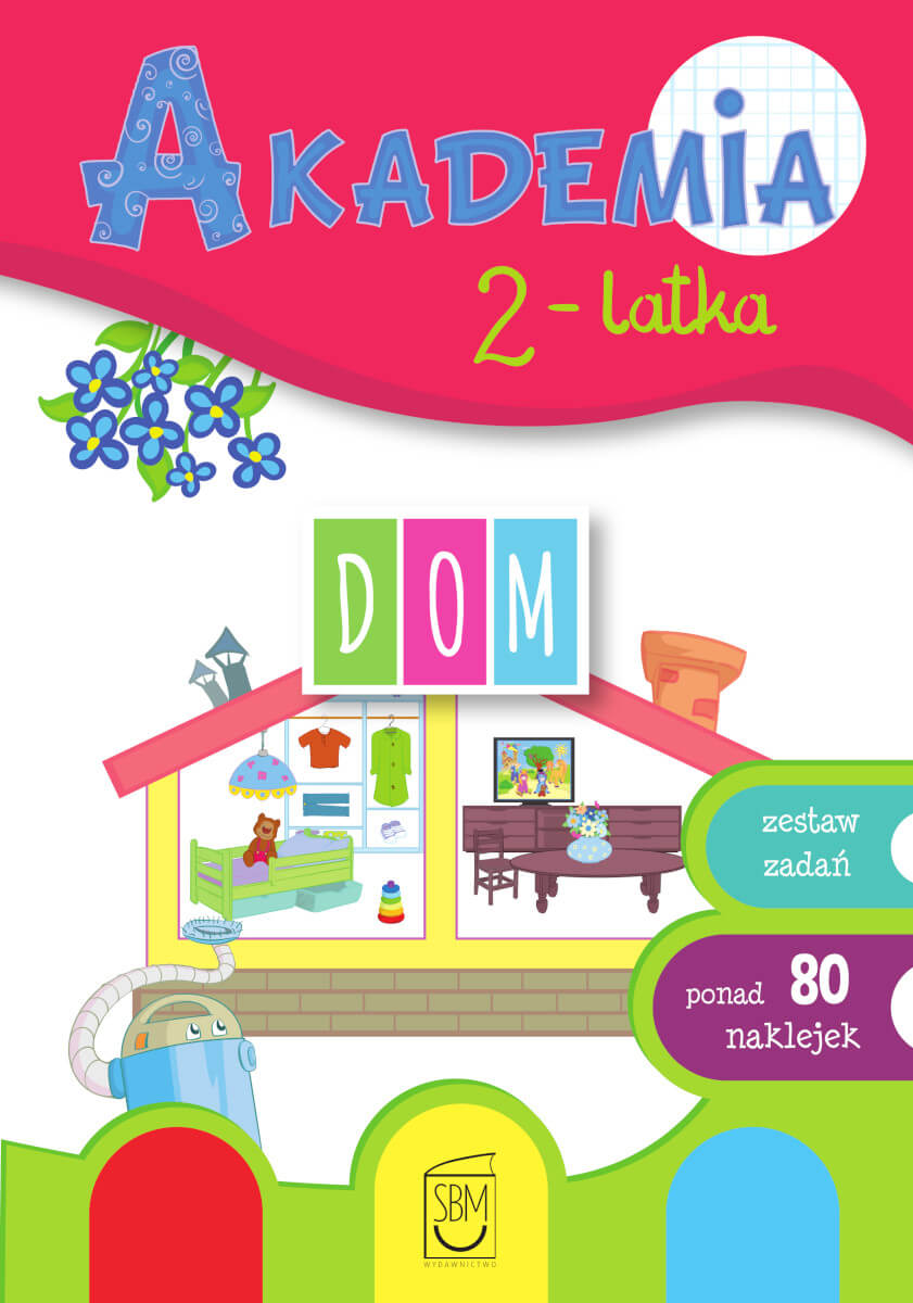 

Akademia 2-latka Dom 80 naklejek zadania 2 lata