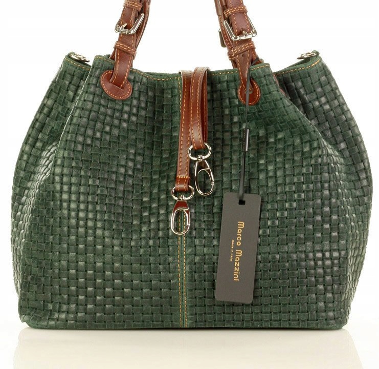 

Skórzana torebka shopper Mazzini - Carina Treccia