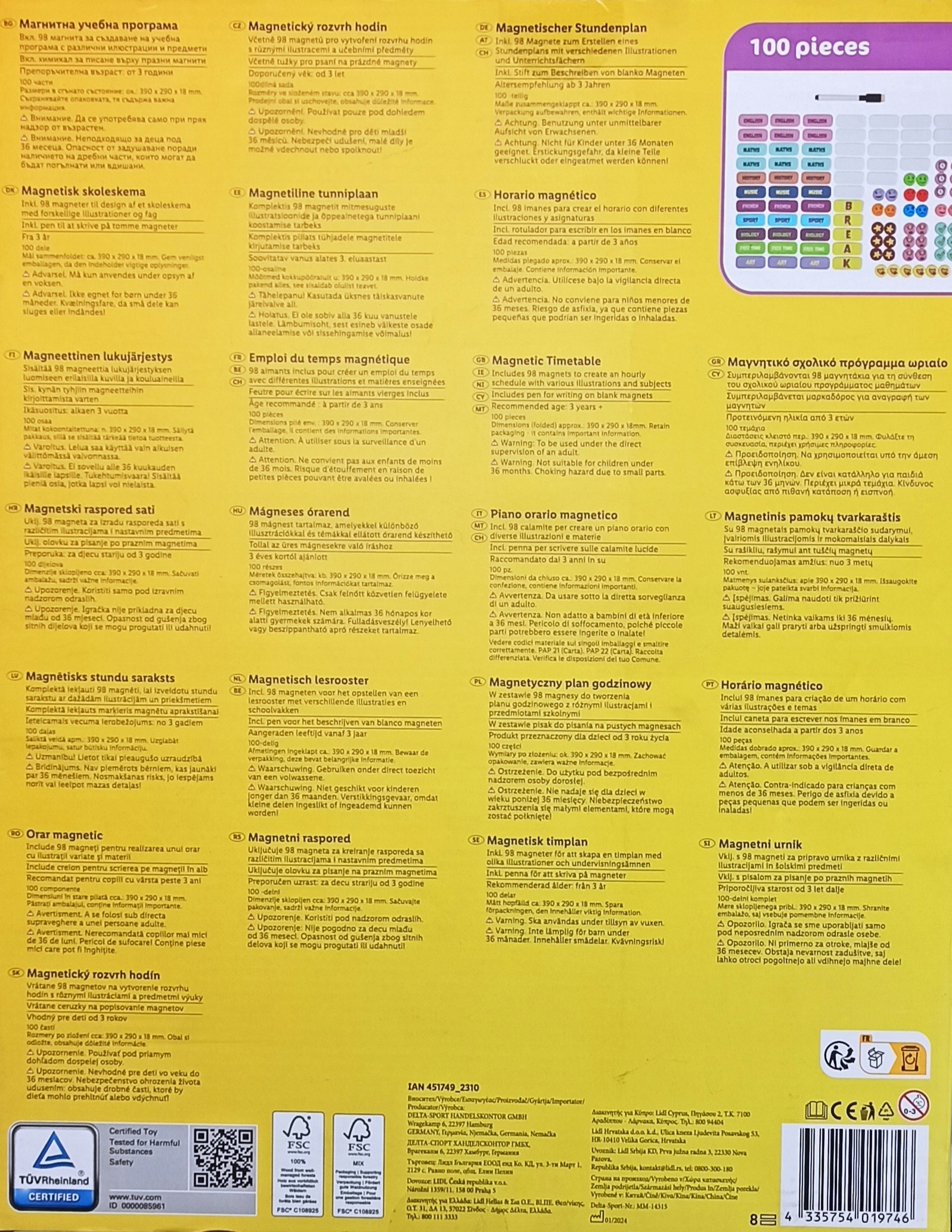 Magnetyczny drewniany plan lekcji plan działania plan dnia motywacja Rodzaj tablica magnetyczna