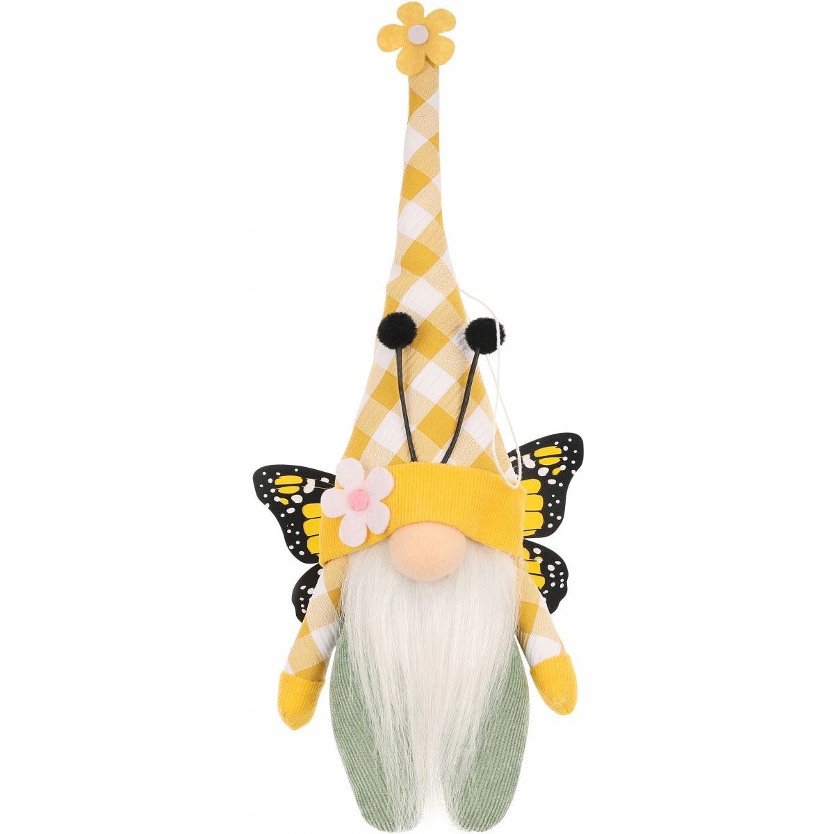 SKRZAT GNOM 25cm MOTYL OZDOBA FIGURKA DEKORACJA WIOSENNA WIELKANOCNA Marka Saska garden