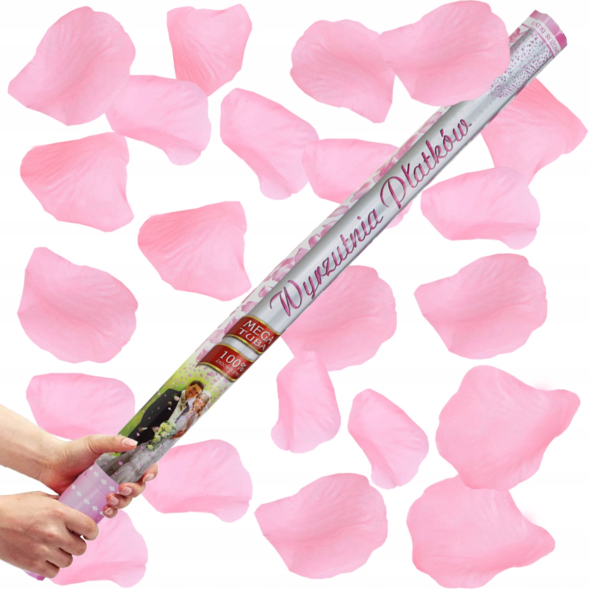 

Konfetti Wyrzutnia Płatków Róż Tuba Ślub 80 cm XXL