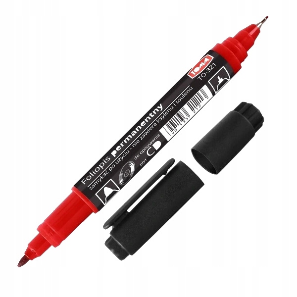 

Marker Do CD Dwustronny 0,5 i 1mm Toma 321 Czerwon