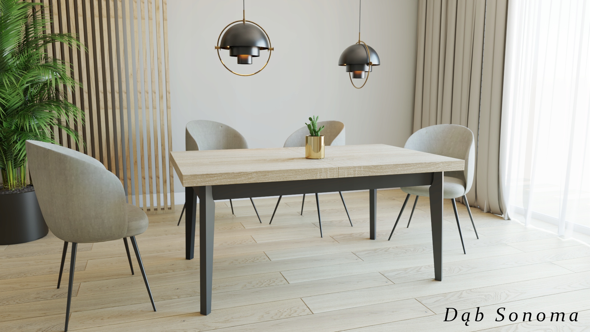 Stół Skandynawski 140x80x220 cm Dąb Lancelot Szerokość mebla 140 cm