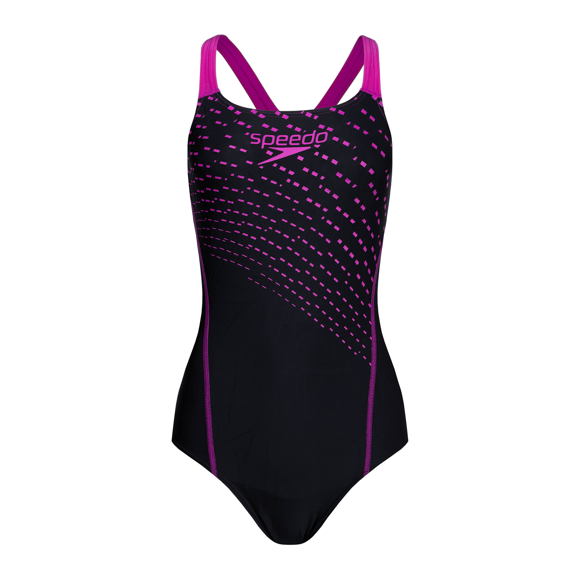 Strój pływacki jednoczęściowy damski Speedo Medley Logo black/purple 30