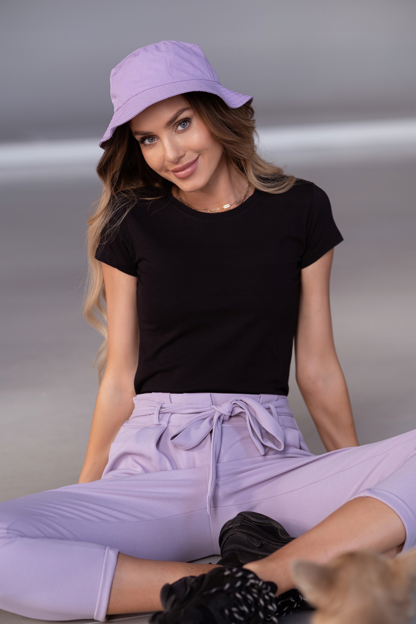 Gładka Bluzka PREMIUM miła elastyczna bawełna POLSKA marka LaTynka T-shirt Rozmiar 44