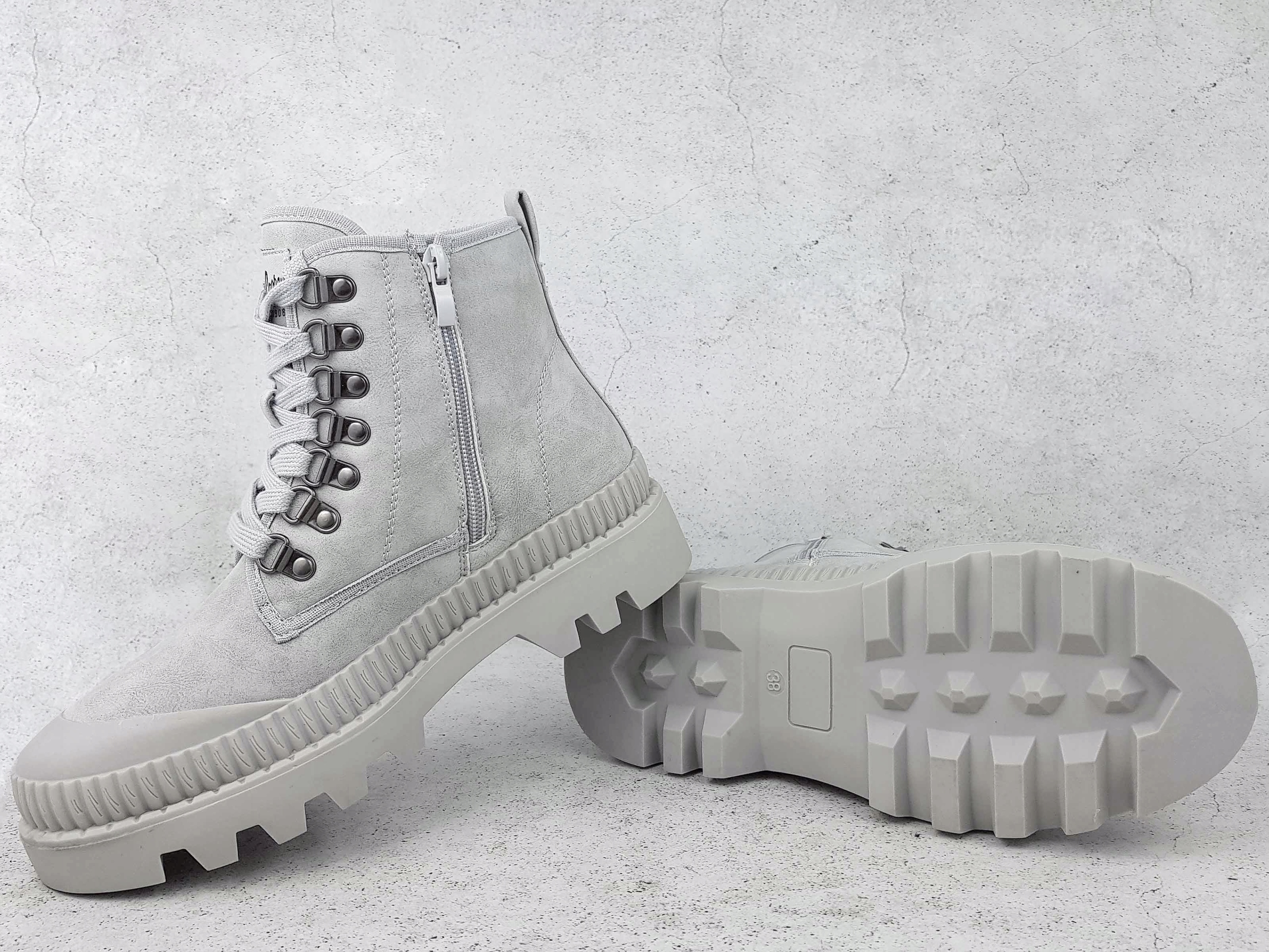 LEE COOPER OUTDOOR BUTY TRAPERY WORKERY SZARE Materiał zewnętrzny skóra ekologiczna