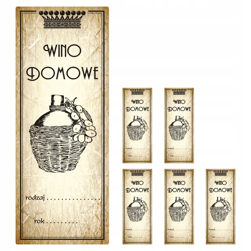 

Naklejki Etykiety na Wino średnie 11cm wzór 106