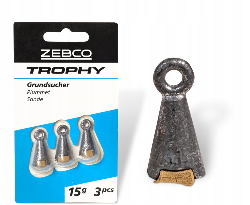 Zestaw 3 szt gruntomierzy z korkiem 15 g Zebco
