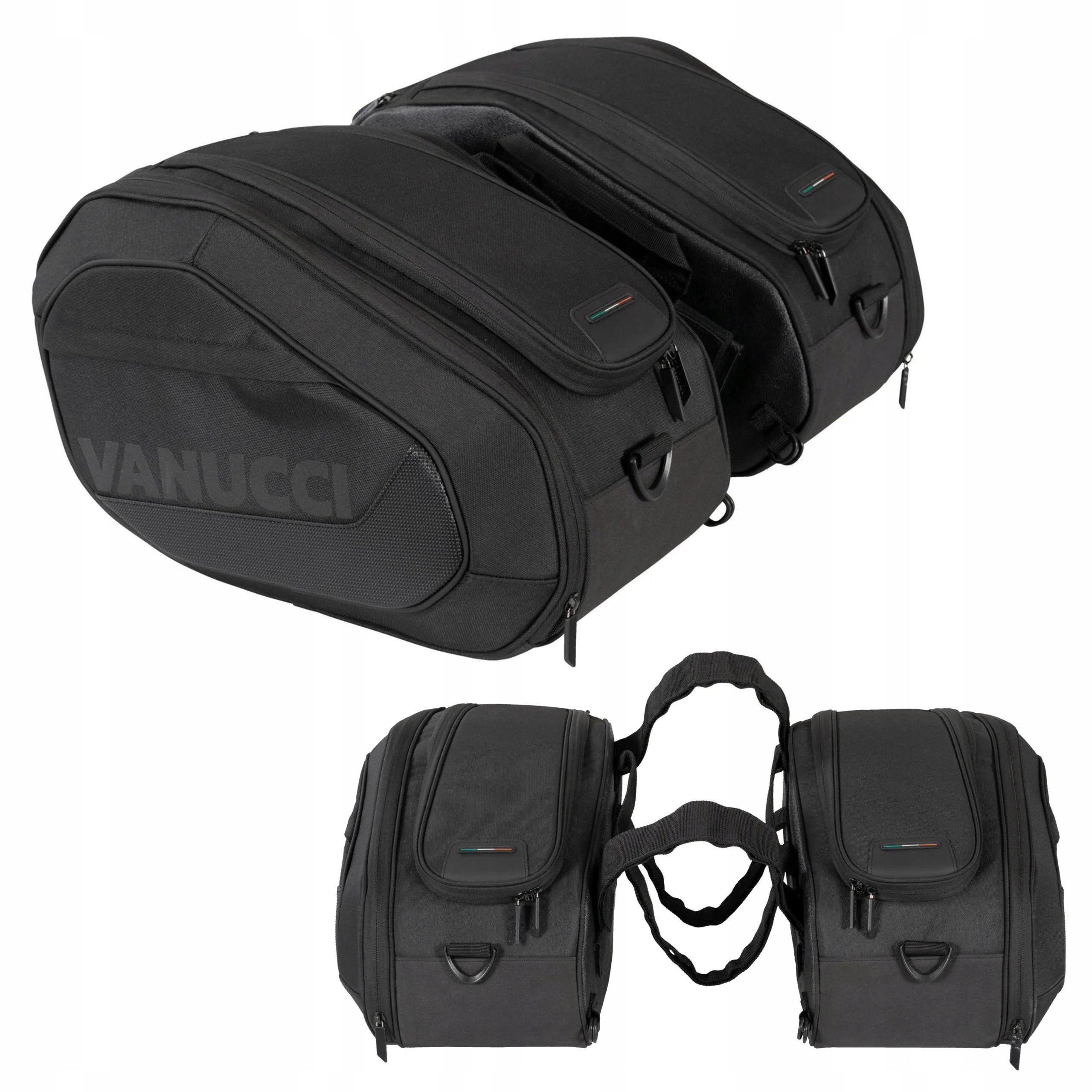 Bočné Tašky Vanucci Materiálová Motocyklová Taška Kufer Kufry 2x36L