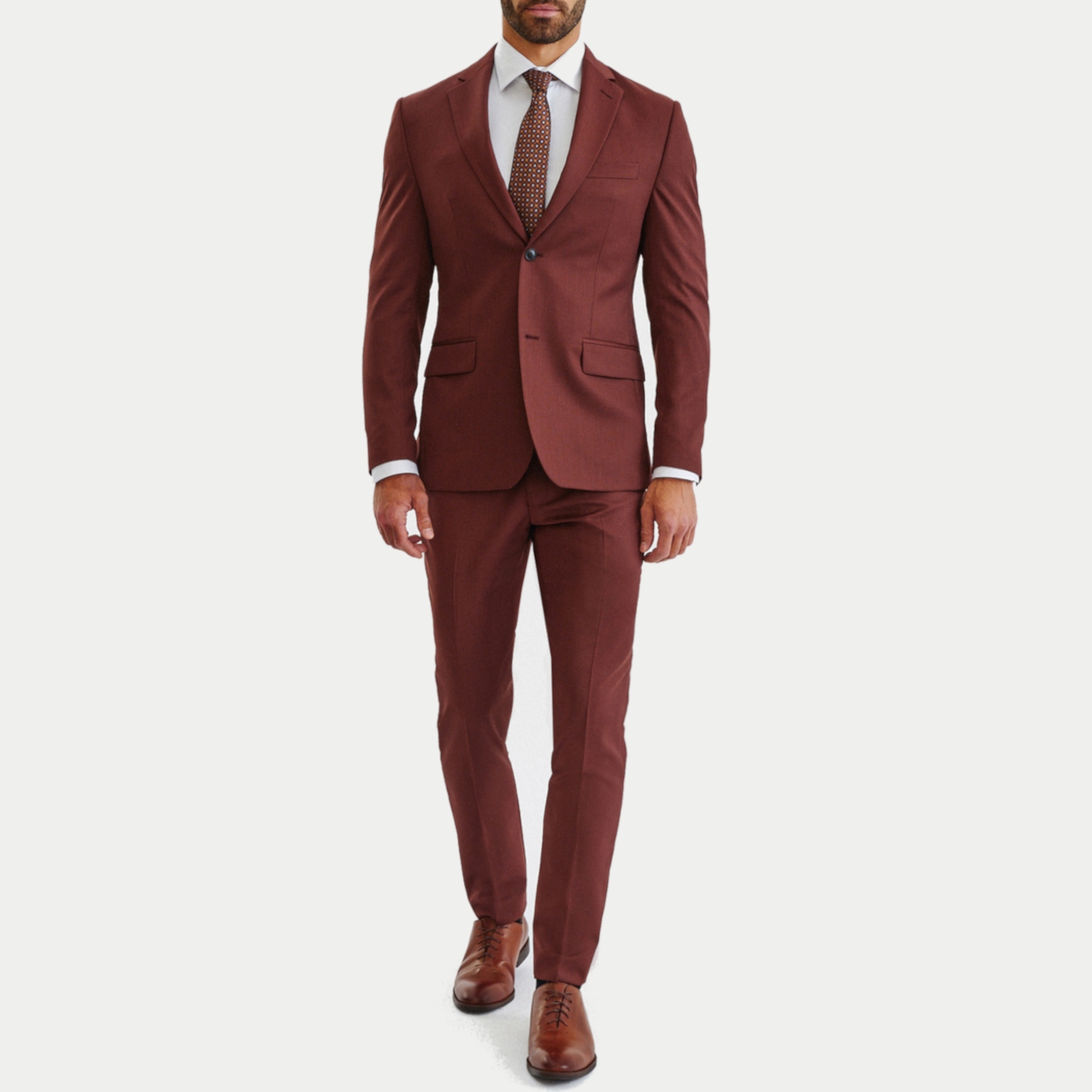 Hnědý oblek Slim Fit Pako Lorente 176/104/58