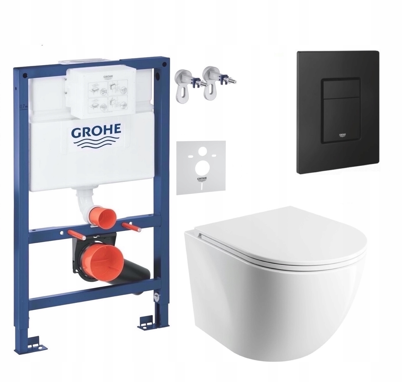 7v1 Podomietková Súprava Wc Stelaz Grohe 820 mm Wc Miska Tornado Tlačidlo