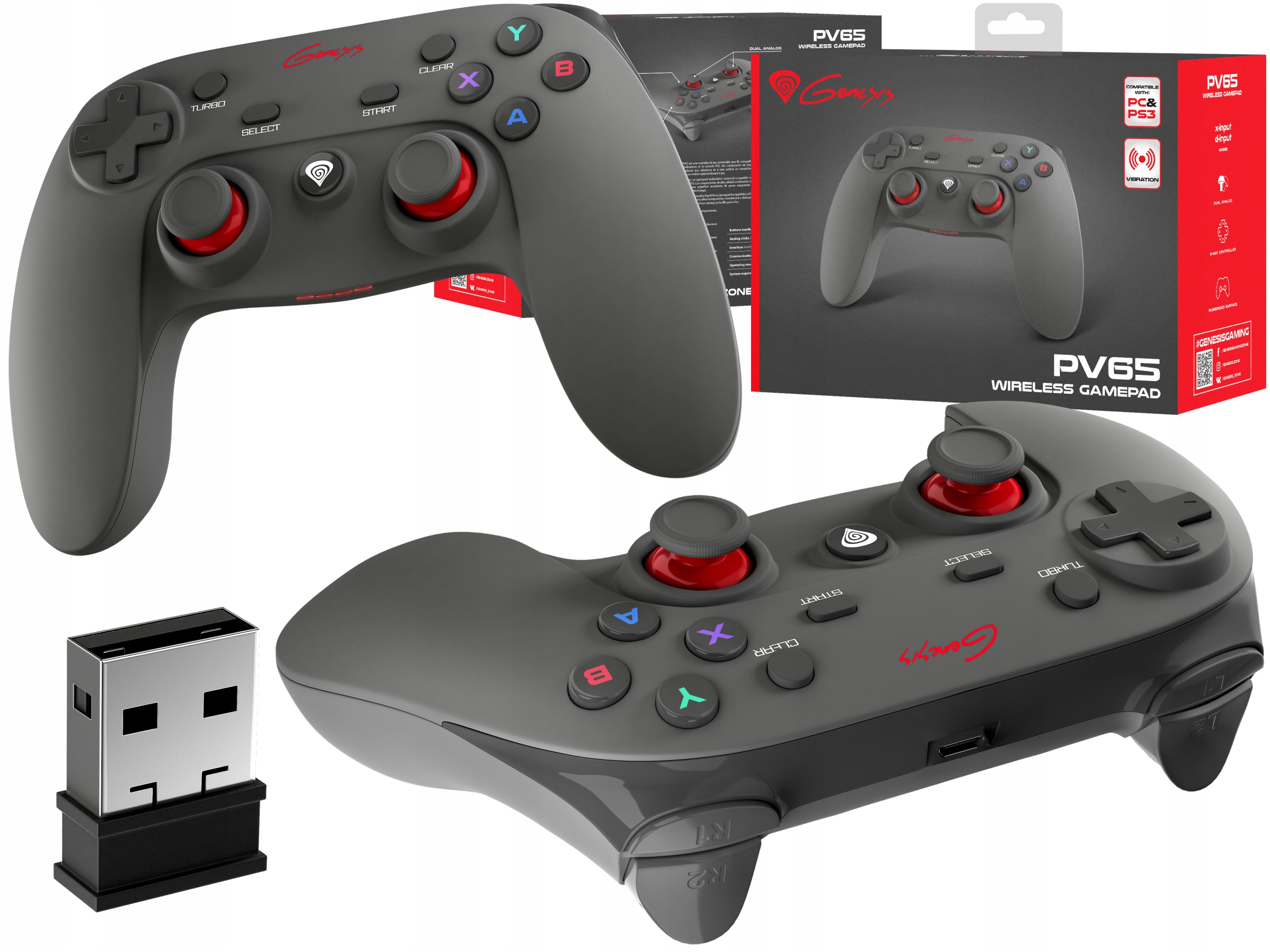 Gamepad PAD kontroler do PC Genesis PV65 wibracje - Sklep, Opinie, Cena w