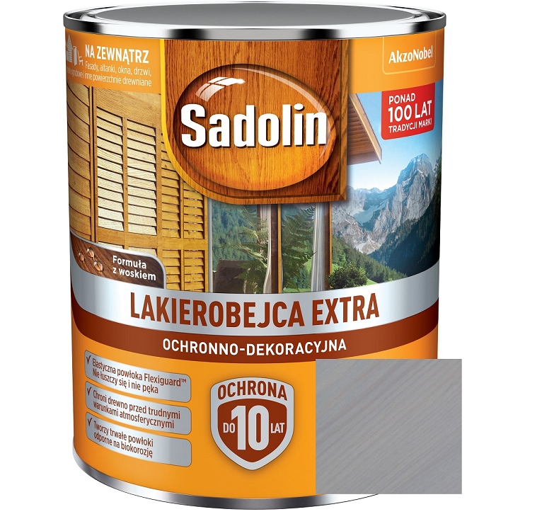 SADOLIN EXTRA LAKIEROBEJCA JASNY SZARY 0,75L